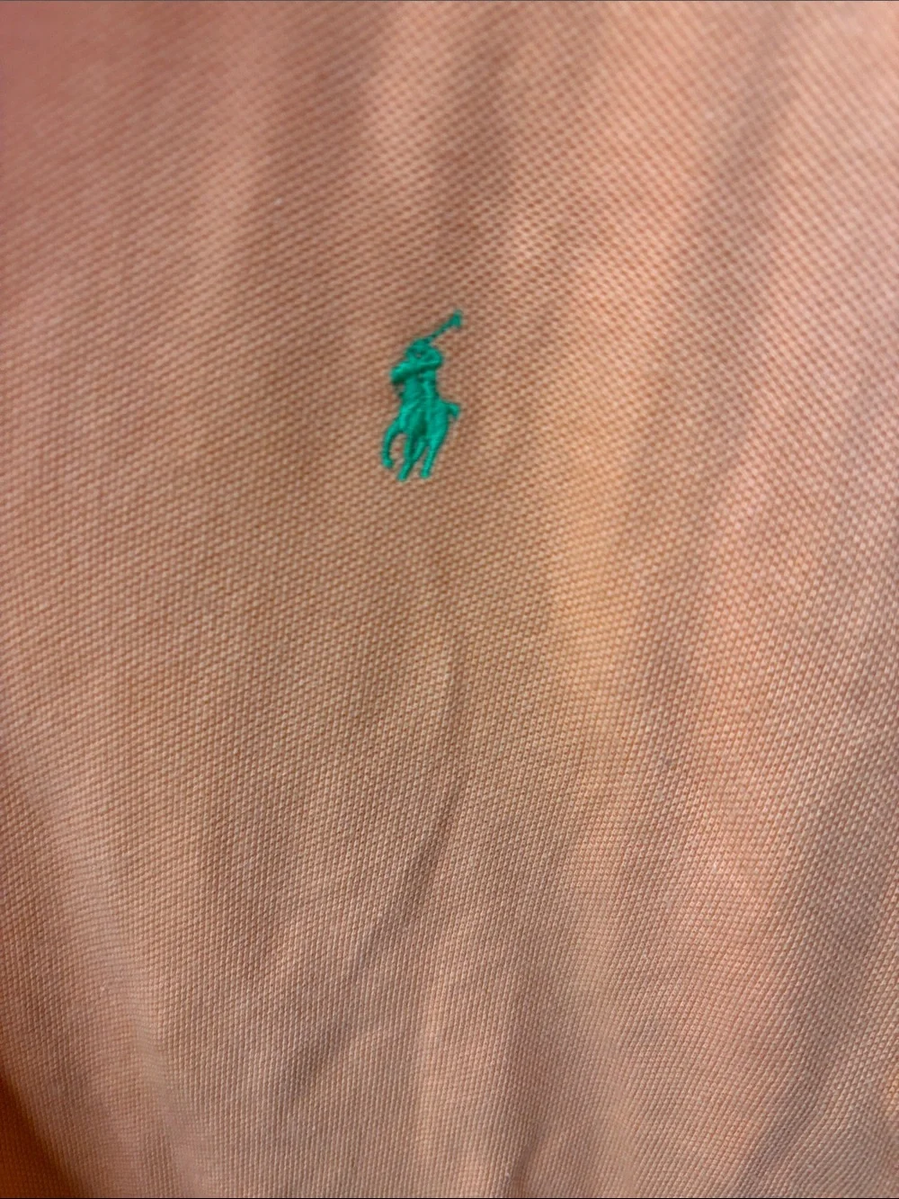 Ralph Lauren Orange Polo with Green Pony
